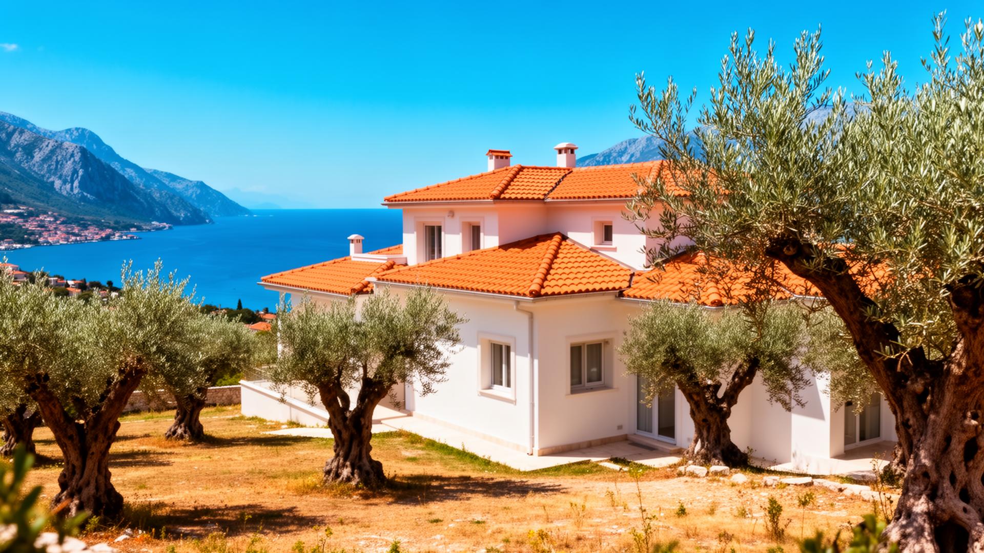 Coastal apartment with terrace and sea view in Bar, Montenegro